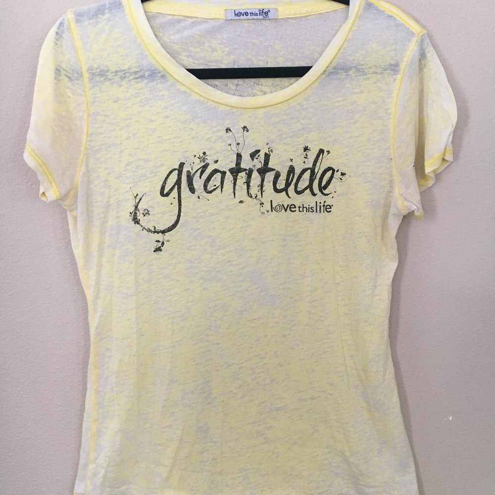 Sheer  Gratitude Burnout Tee